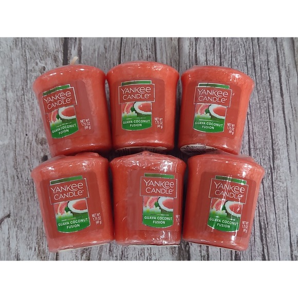 Yankee Candle Other - Yankee Candle Guava Coconut Fusion Samplers Votive Candle 1.75oz Lot of 6 New